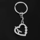 1pcs Alloy Diamante Love Eiffel Tower Shape Pendant Keyring Keychain