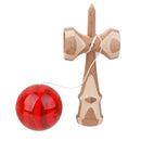 Red Paint Bamboo Kendama Toy Kids Learning Cup Ball String Stick Sport Game