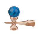 Blue Paint Bamboo Kendama Toy Kid Learning Cup Ball String Stick Sport Game