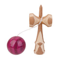 Purple Paint Bamboo Kendama Toy Kid Learning Cup Ball String Stick Sport Toy