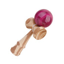 Purple Paint Bamboo Kendama Toy Kid Learning Cup Ball String Stick Sport Toy