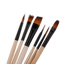 6pcs Nylon Hair Paint Brush Set Artist Watercolor Acrylic Oil Painting Supplies A611