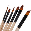6pcs Nylon Hair Paint Brush Set Artist Watercolor Acrylic Oil Painting Supplies B720