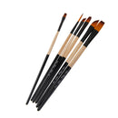 6pcs Nylon Hair Paint Brush Set Artist Watercolor Acrylic Oil Painting Supplies D923