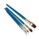 5pcs Horse Hair Paint Brush Set Artist Watercolor Acrylic Gouache Painting Supplies
