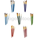 5pcs Horse Hair Paint Brush Set Artist Watercolor Acrylic Gouache Painting Supplies