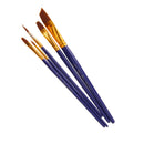 5pcs Nylon Hair Paint Brush Set Artist Watercolor Acrylic Oil Painting Supplies-Dark Blue Handle