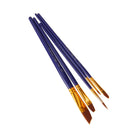 5pcs Nylon Hair Paint Brush Set Artist Watercolor Acrylic Oil Painting Supplies-Dark Blue Handle