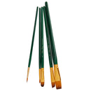 5pcs Nylon Hair Paint Brush Set Artist Watercolor Acrylic Oil Painting Supplies-Dark Green Handle