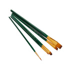 5pcs Nylon Hair Paint Brush Set Artist Watercolor Acrylic Oil Painting Supplies-Dark Green Handle