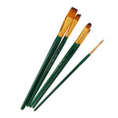 5pcs Nylon Hair Paint Brush Set Artist Watercolor Acrylic Oil Painting Supplies-Dark Green Handle