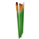 5pcs Nylon Hair Paint Brush Set Artist Watercolor Acrylic Oil Painting Supplies-Green Handle