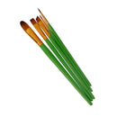 5pcs Nylon Hair Paint Brush Set Artist Watercolor Acrylic Oil Painting Supplies-Green Handle