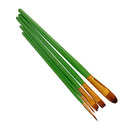 5pcs Nylon Hair Paint Brush Set Artist Watercolor Acrylic Oil Painting Supplies-Green Handle