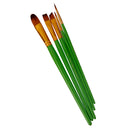 5pcs Nylon Hair Paint Brush Set Artist Watercolor Acrylic Oil Painting Supplies-Green Handle