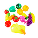 Kids Pretend Role Play Kitchen Fruit Vegetable Food Cutting Toy Set Gift