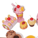 Birthday Cake DIY Set Kids Pretend Toys -Pink Set of 75