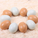 6pcs Painted Graffiti Wooden Egg White