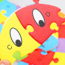 Wooden ABC Alphabet Jigsaw Hippo Puzzle Children Educational Learning Toys