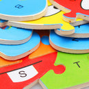 Wooden ABC Alphabet Jigsaw Hippo Puzzle Children Educational Learning Toys