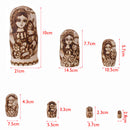 7PCS Hand Painted Iris Butterfly Wooden Russian Nesting Dolls