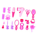 Girls Toy Vanity Beauty Cosmetic Bag Carry Case Hair Dryer Make Up Set Pink