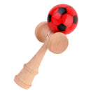 Wooden Football Pattern Kendama Toy Red