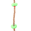 Kids Climbing Rope With 5 Plastic Knots - Green