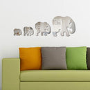 Cute 5Pcs Elephant Sticker Art Design Decal Wall Home Kids Room Decorations