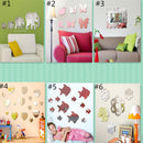Cute 5Pcs Elephant Sticker Art Design Decal Wall Home Kids Room Decorations
