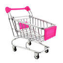 Kids Children Pretend Play Mini Shopping Entertainment Fun Cart Trolley Home Room Office Decor Toy Gift Fuchsia