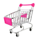 Kids Children Pretend Play Mini Shopping Entertainment Fun Cart Trolley Home Room Office Decor Toy Gift Fuchsia