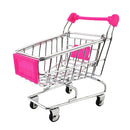 Kids Children Pretend Play Mini Shopping Entertainment Fun Cart Trolley Home Room Office Decor Toy Gift Fuchsia