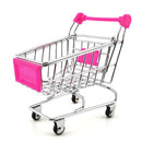 Kids Children Pretend Play Mini Shopping Entertainment Fun Cart Trolley Home Room Office Decor Toy Gift Fuchsia