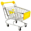 Kids Children Pretend Play Mini Shopping Entertainment Fun Cart Trolley Home Room Office Decor Toy Gift Yellow