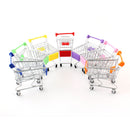 Kids Children Pretend Play Mini Shopping Entertainment Fun Cart Trolley Home Room Office Decor Toy Gift Yellow