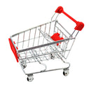 Mini Shopping Cart Supermarket Handcart Trolley Kids Pretend Play Toy Red