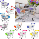 Kids Children Pretend Play Mini Shopping Entertainment Fun Cart Trolley Home Room Office Decor Toy Gift Sky Blue