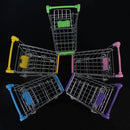 Kids Children Pretend Play Mini Shopping Entertainment Fun Cart Trolley Home Room Office Decor Toy Gift Sky Blue
