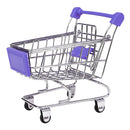 Kids Children Pretend Play Mini Shopping Entertainment Fun Cart Trolley Home Room Office Decor Toy Gift Purple