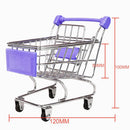 Kids Children Pretend Play Mini Shopping Entertainment Fun Cart Trolley Home Room Office Decor Toy Gift Purple