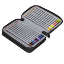 Women Girls Makeup Cosmetic Storage Makeup Brush Holder 3 Layers Capacity Kids Pencil Pen Case Travel Bag Gift Black