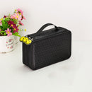 Women Girls Makeup Cosmetic Storage Makeup Brush Holder 3 Layers Capacity Kids Pencil Pen Case Travel Bag Gift Black