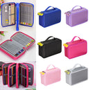 Women Girls Makeup Cosmetic Storage Makeup Brush Holder 3 Layers Capacity Kids Pencil Pen Case Travel Bag Gift Black