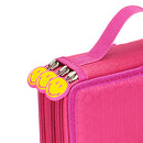 Women Girls Beauty Cosmetic Tools Storage Makeup Brush Holder 3 Layers Capacity Kids Pencil Pen Case Travel Bag Gift Rose Red