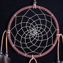 Handmade Dream Catcher with Peacock Feather Car Wall Hanging Decoration Brown