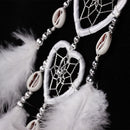 Handmade White Feathers Double Heart Dream Catcher Wall Hanging Decoration