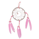 Handmade Crystal Dream Catcher with Pink Feathers Car Wall Hanging Decoration
