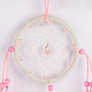 Handmade Crystal Dream Catcher with Pink Feathers Car Wall Hanging Decoration
