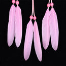 Handmade Crystal Dream Catcher with Pink Feathers Car Wall Hanging Decoration